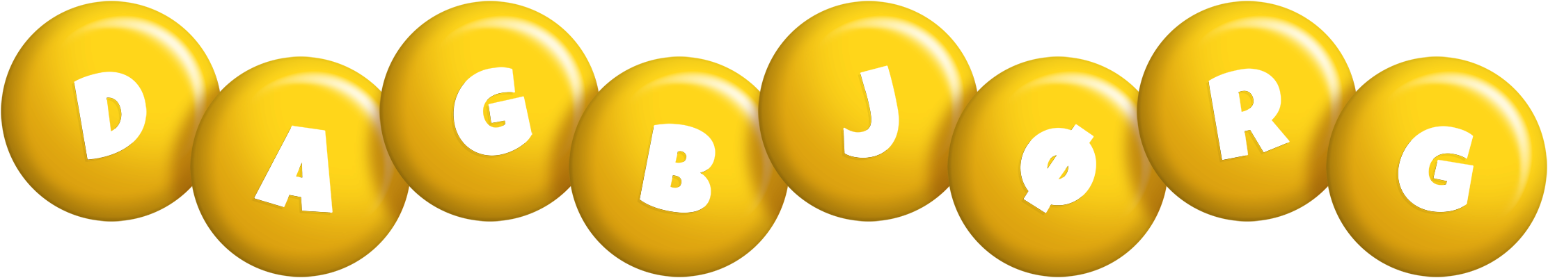 Dagbjørg candy-yellow logo