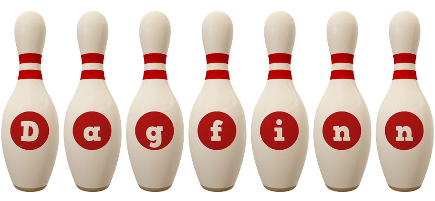 Dagfinn bowling-pin logo