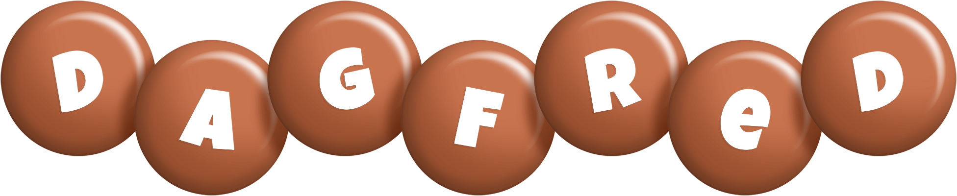 Dagfred candy-brown logo