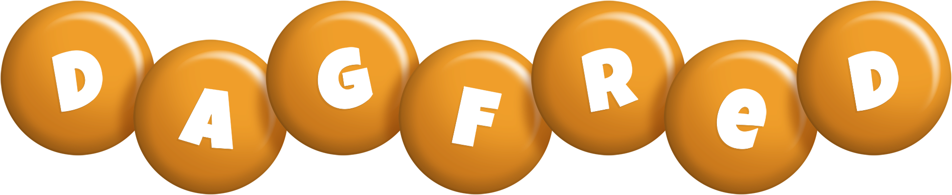 Dagfred candy-orange logo