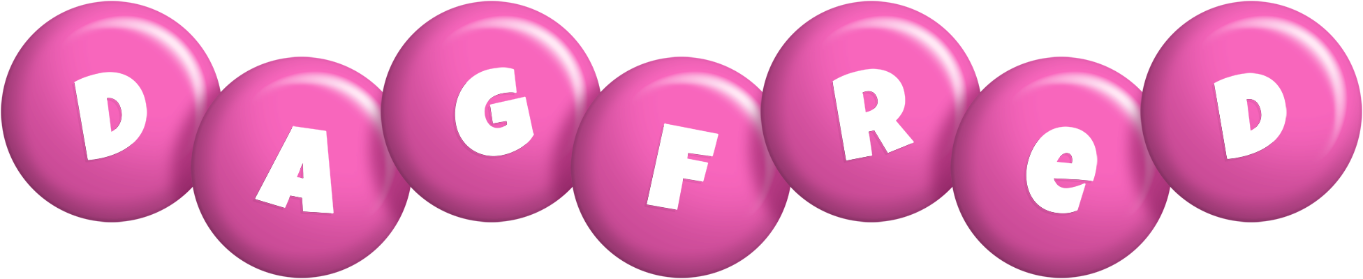 Dagfred candy-pink logo