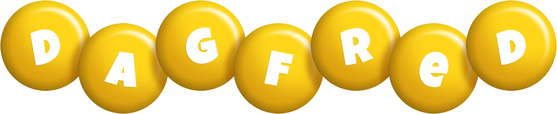 Dagfred candy-yellow logo
