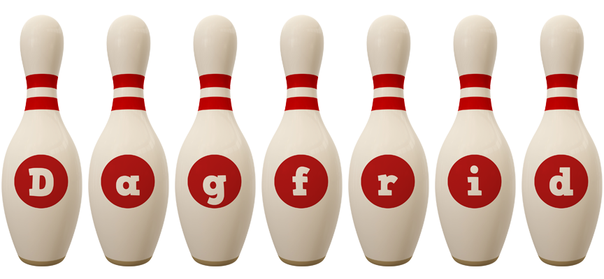 Dagfrid bowling-pin logo