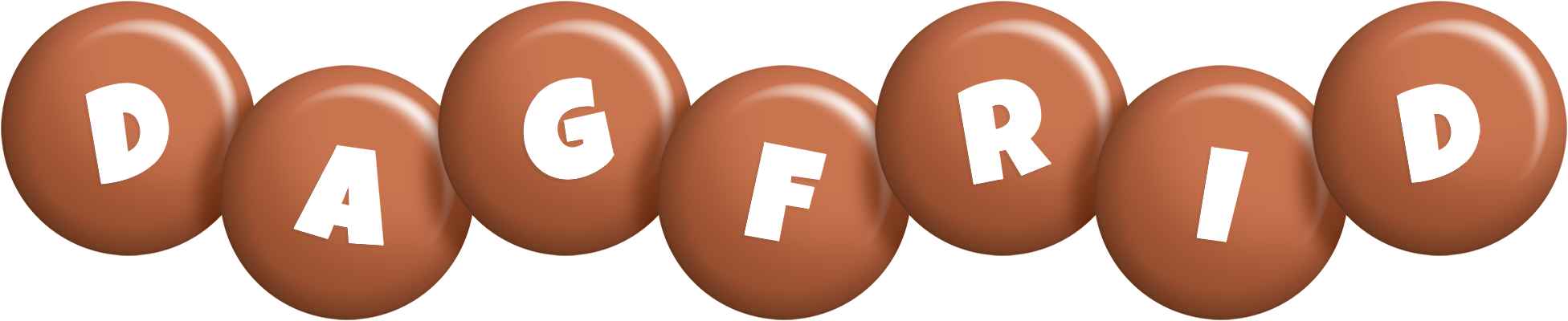 Dagfrid candy-brown logo
