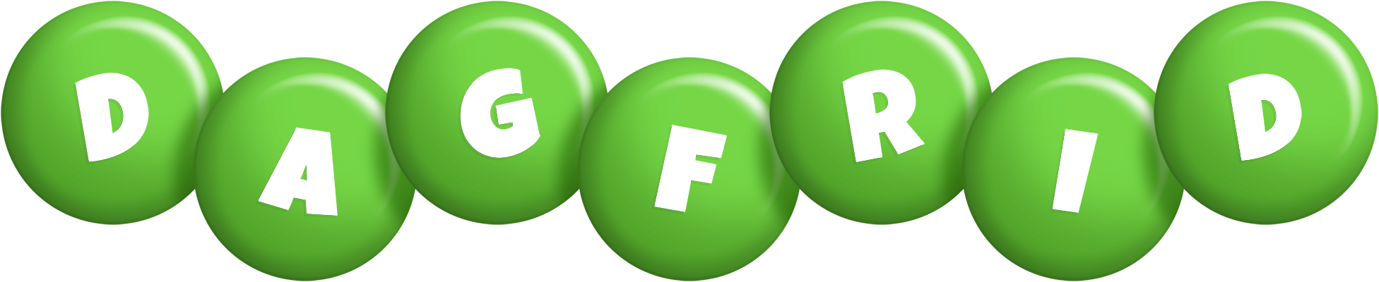 Dagfrid candy-green logo