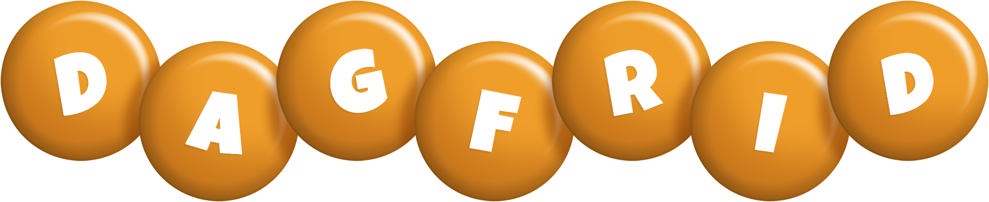 Dagfrid candy-orange logo