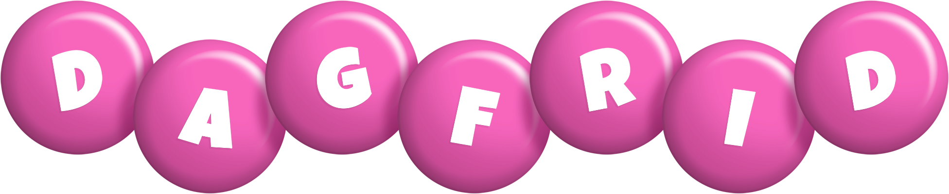 Dagfrid candy-pink logo