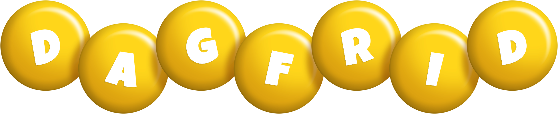 Dagfrid candy-yellow logo