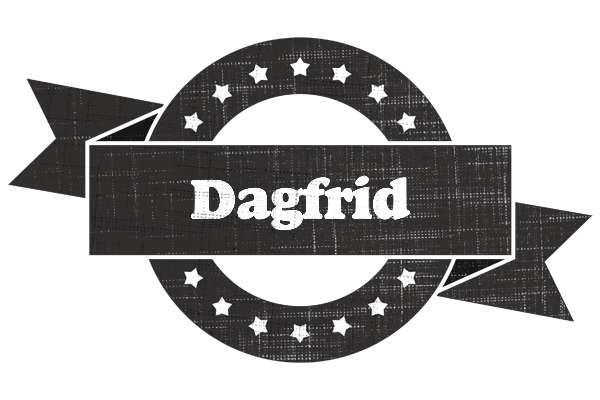 Dagfrid grunge logo