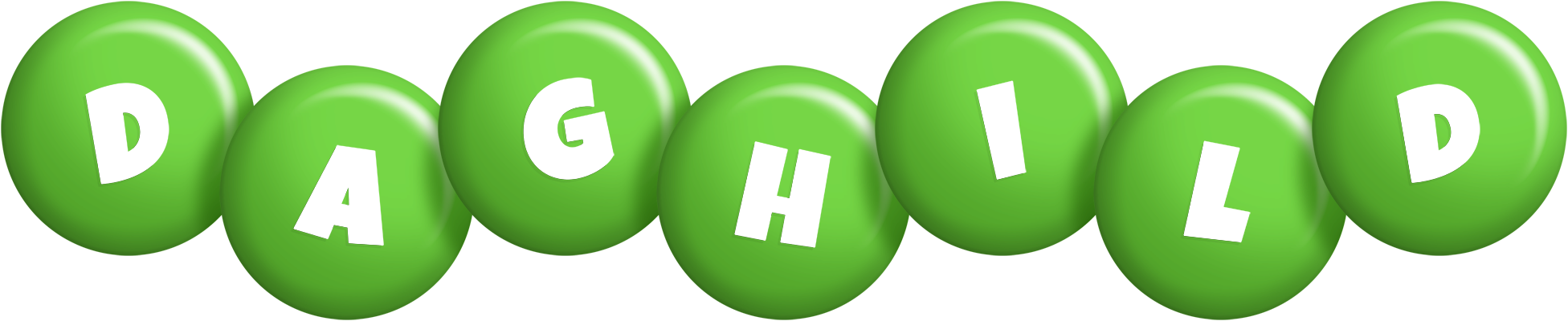 Daghild candy-green logo