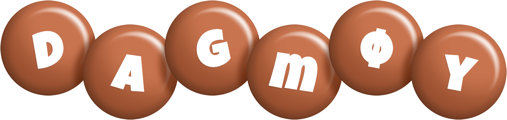 Dagmøy candy-brown logo