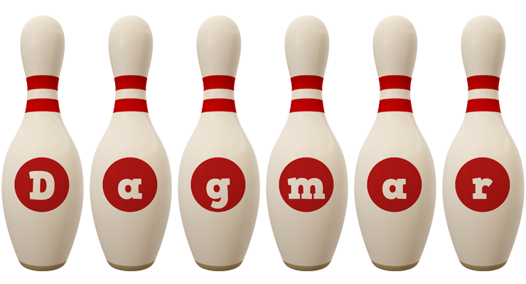 Dagmar bowling-pin logo