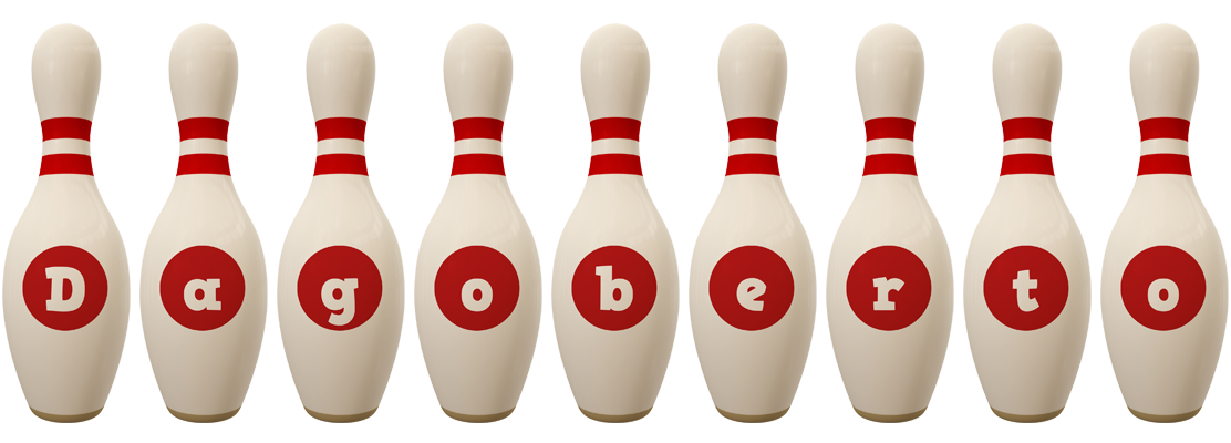 Dagoberto bowling-pin logo