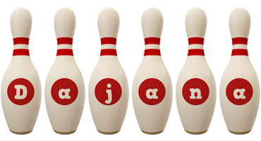 Dajana bowling-pin logo