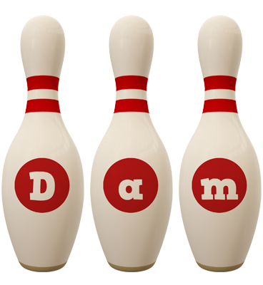 Dam bowling-pin logo