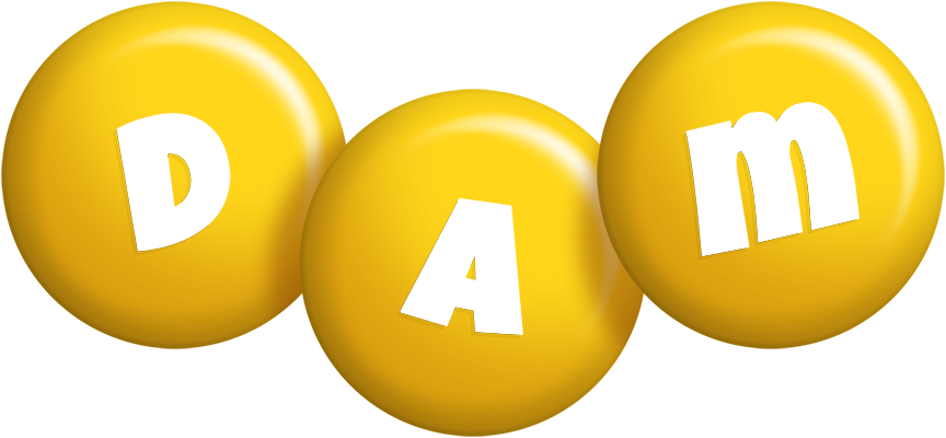 Dam candy-yellow logo