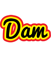 Dam flaming logo