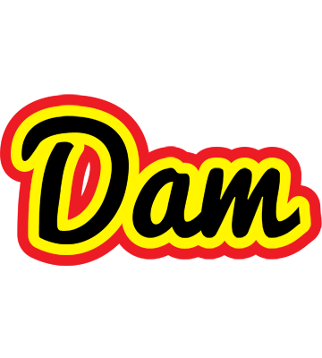 Dam flaming logo