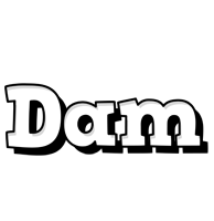 Dam snowing logo