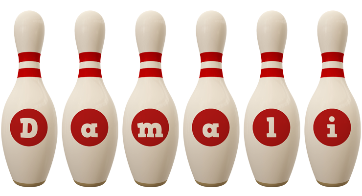 Damali bowling-pin logo