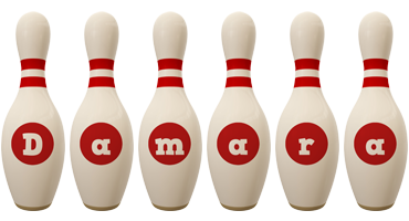 Damara bowling-pin logo