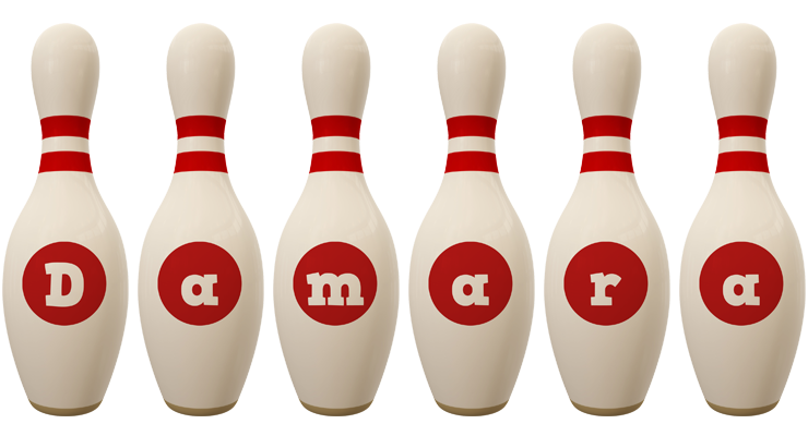 Damara bowling-pin logo
