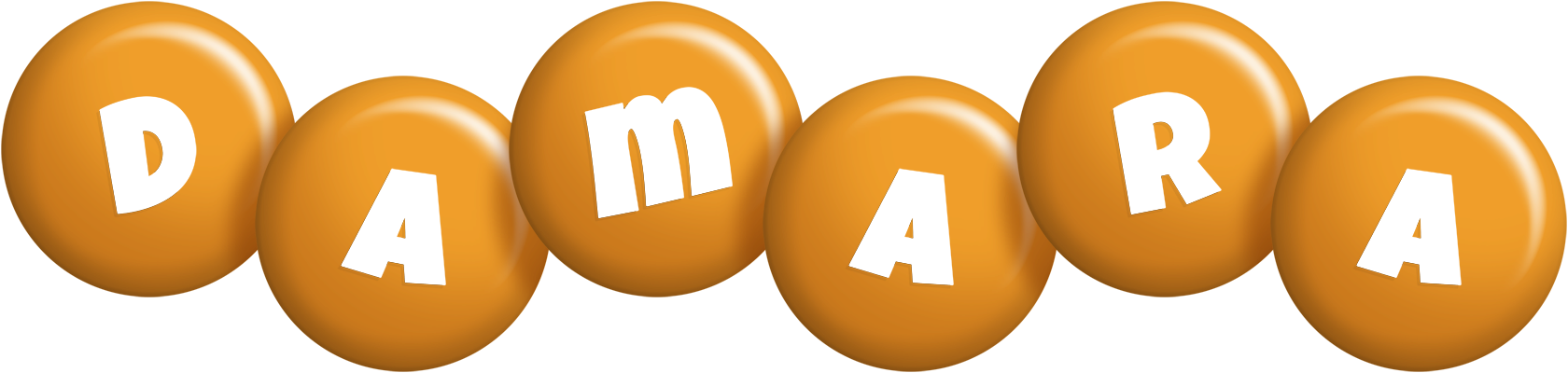 Damara candy-orange logo