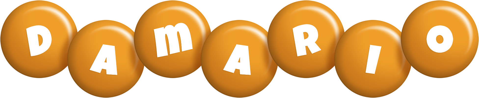 Damario candy-orange logo