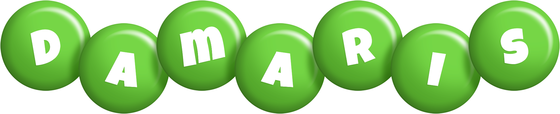 Damaris candy-green logo
