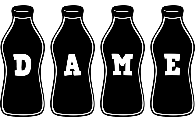 Dame bottle logo