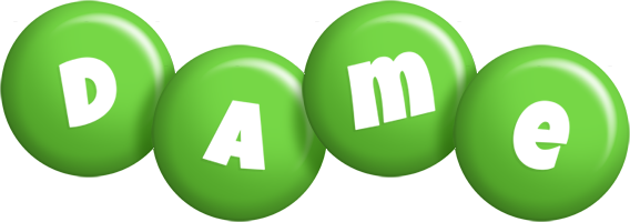 Dame candy-green logo