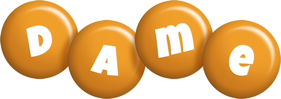 Dame candy-orange logo
