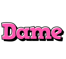 Dame girlish logo