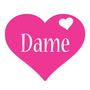 Dame love-heart logo