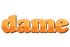 Dame orange logo