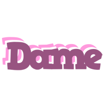 Dame relaxing logo