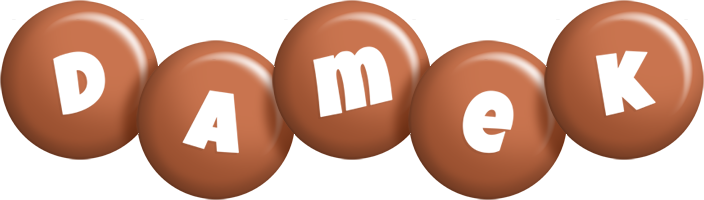 Damek candy-brown logo