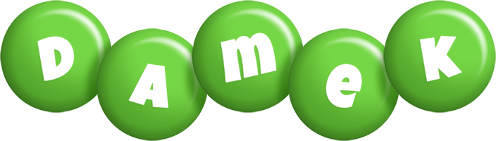 Damek candy-green logo