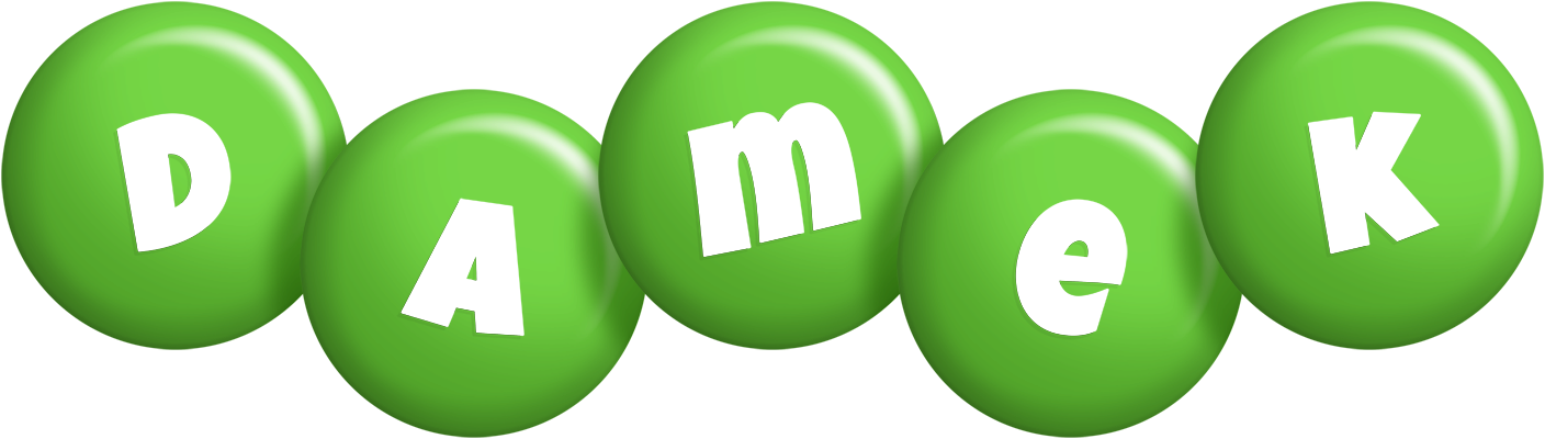 Damek candy-green logo