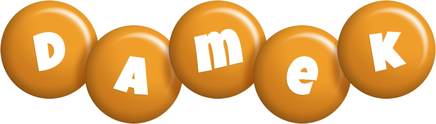 Damek candy-orange logo