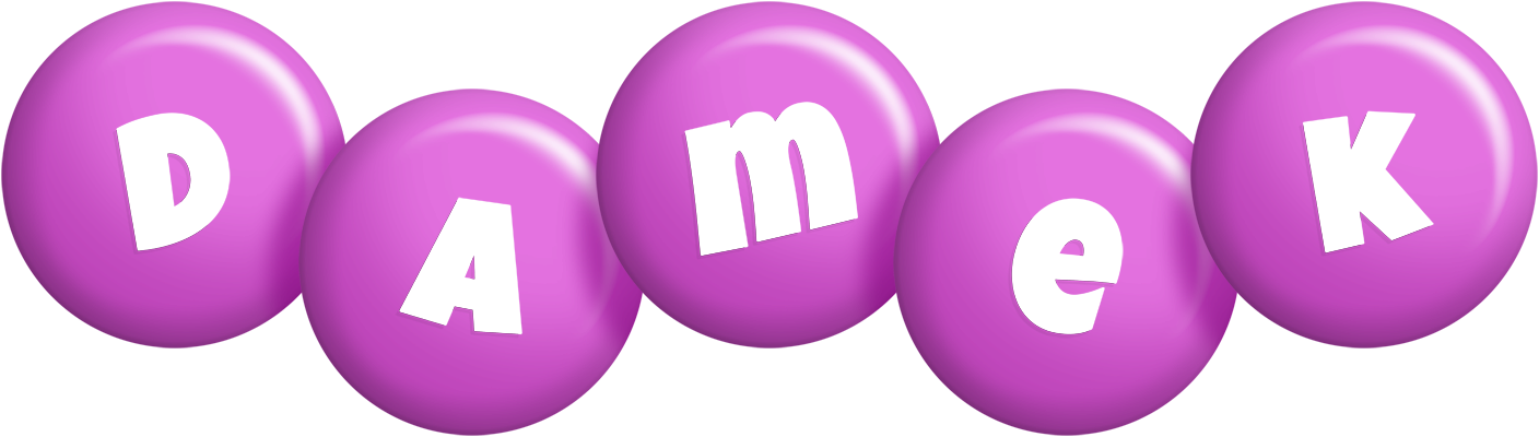 Damek candy-purple logo