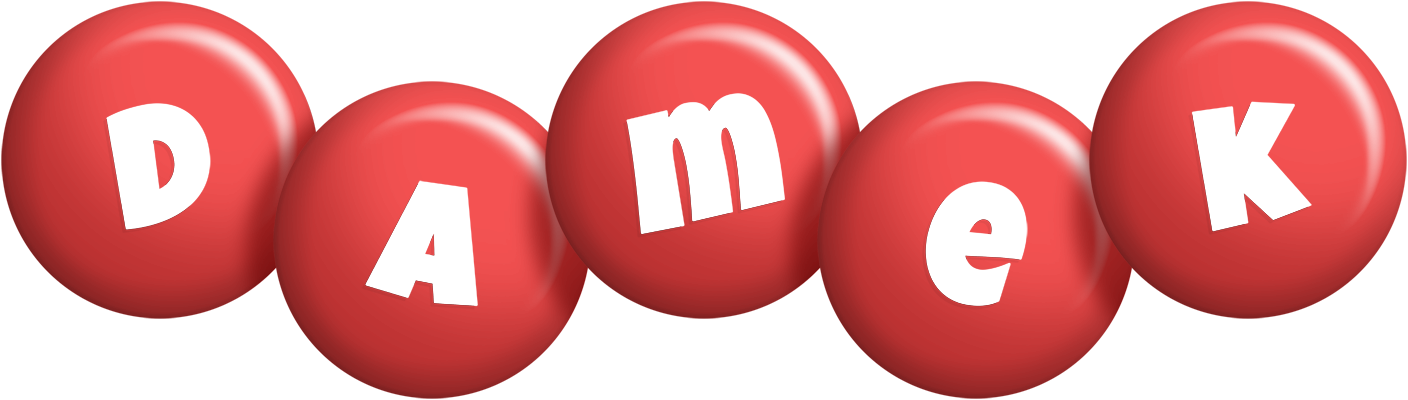 Damek candy-red logo