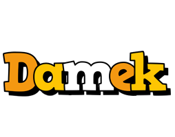 Damek cartoon logo