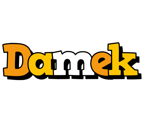 Damek cartoon logo