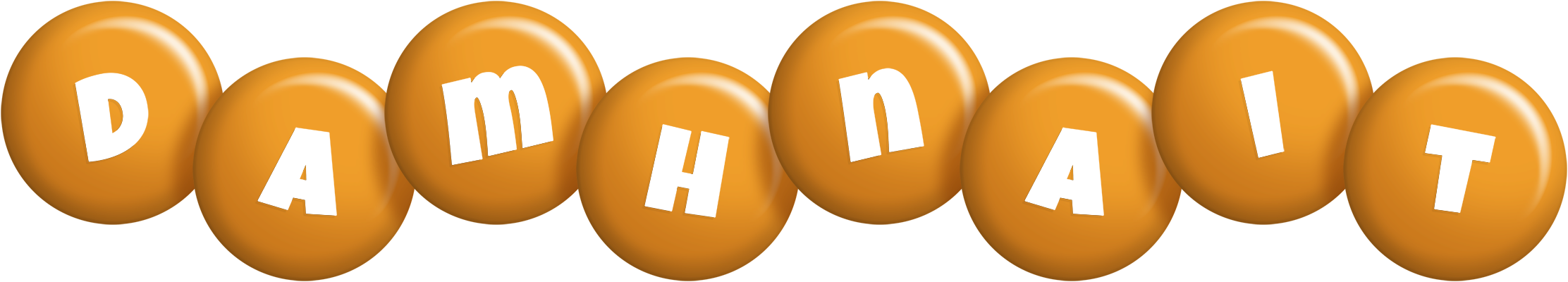 Damhnait candy-orange logo