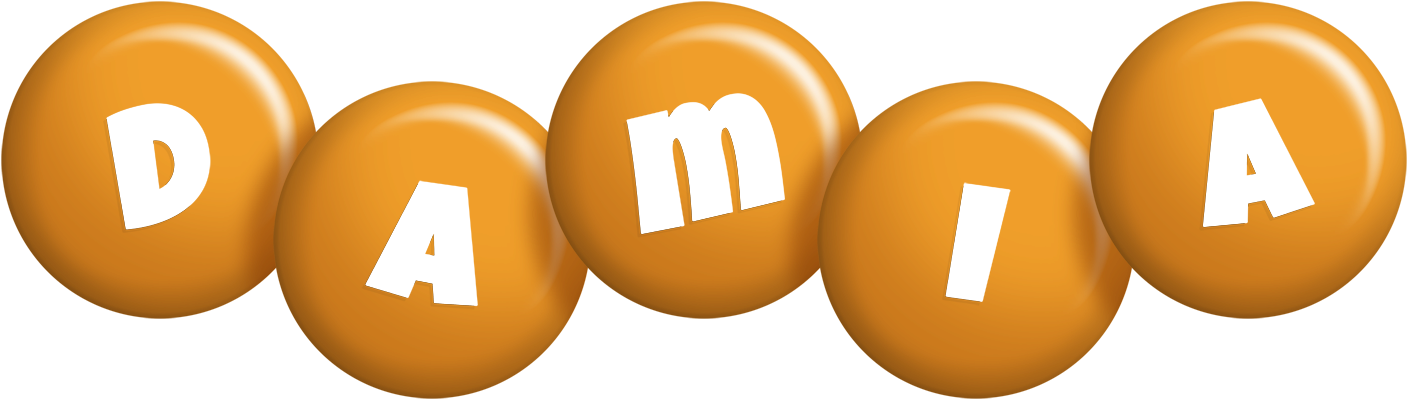 Damia candy-orange logo