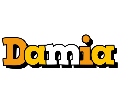 Damia cartoon logo
