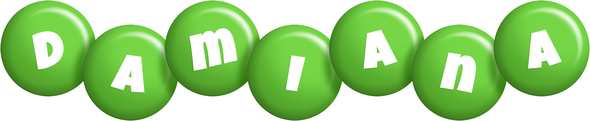 Damiana candy-green logo