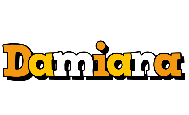 Damiana cartoon logo