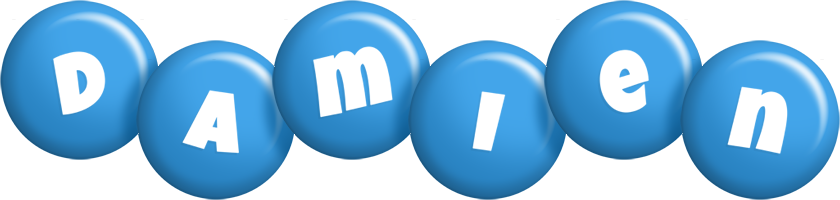 Damien candy-blue logo